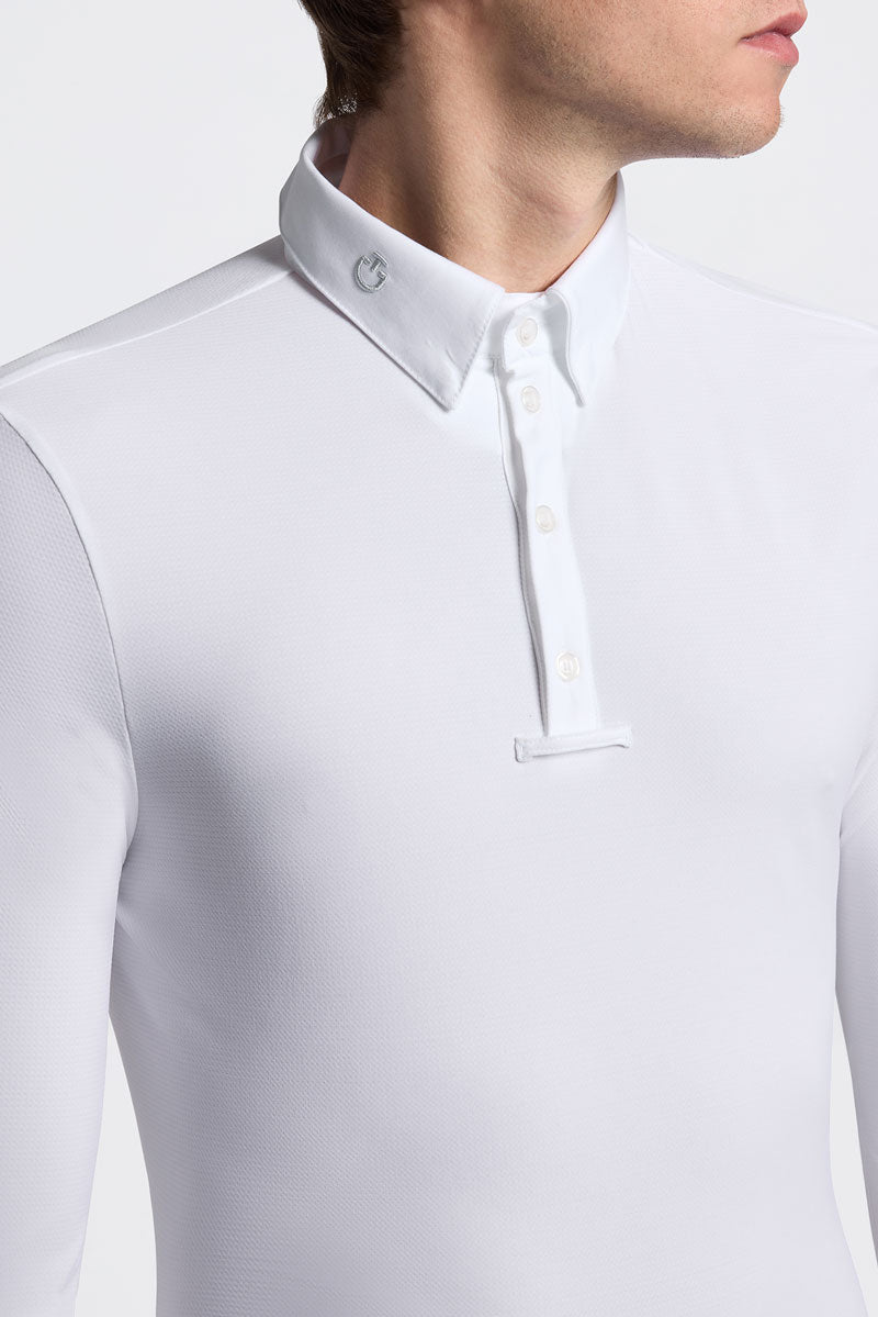 Cavalleria Toscana Men's Jersey Show Shirt White