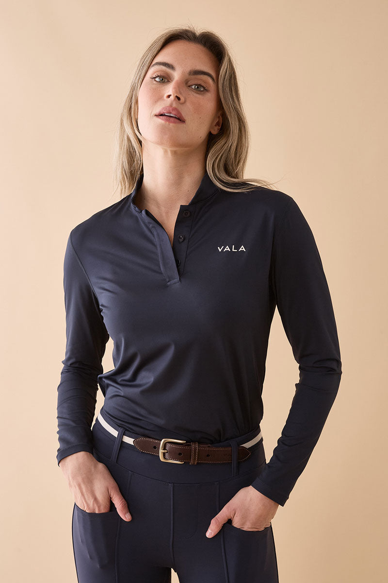 VALA Lines Belt Navy