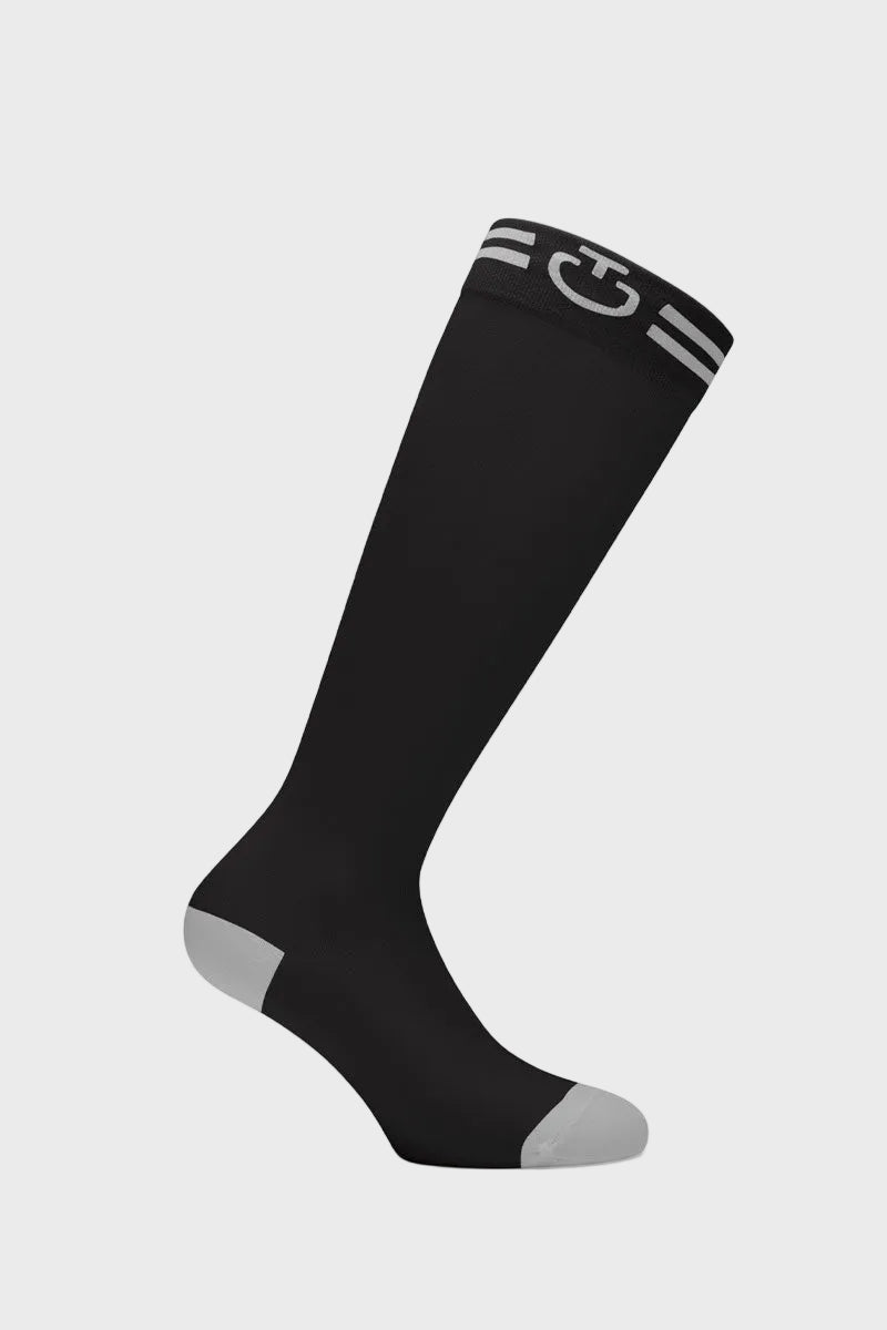 Cavalleria Toscana Jaquard Logo Sock Black
