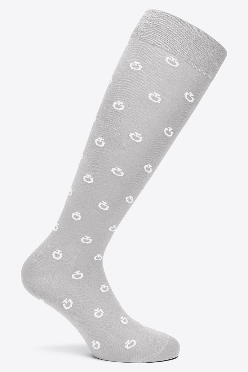 Cavalleria Toscana Mini CT Logo Sock Light Grey