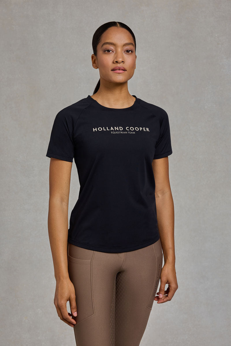 Holland Cooper Chiltern Crew Neck Tee Black