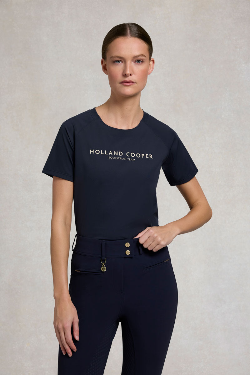 Holland Cooper Chiltern Crew Neck Tee Ink Navy 