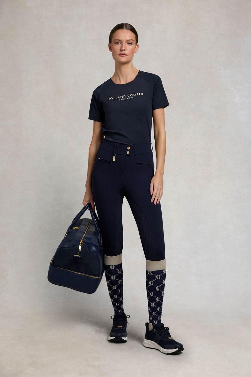 Holland Cooper Chiltern Crew Neck Tee Ink Navy 