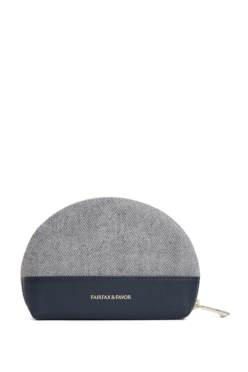Fairfax & Favor Chiltern Coin Purse Denim Suede