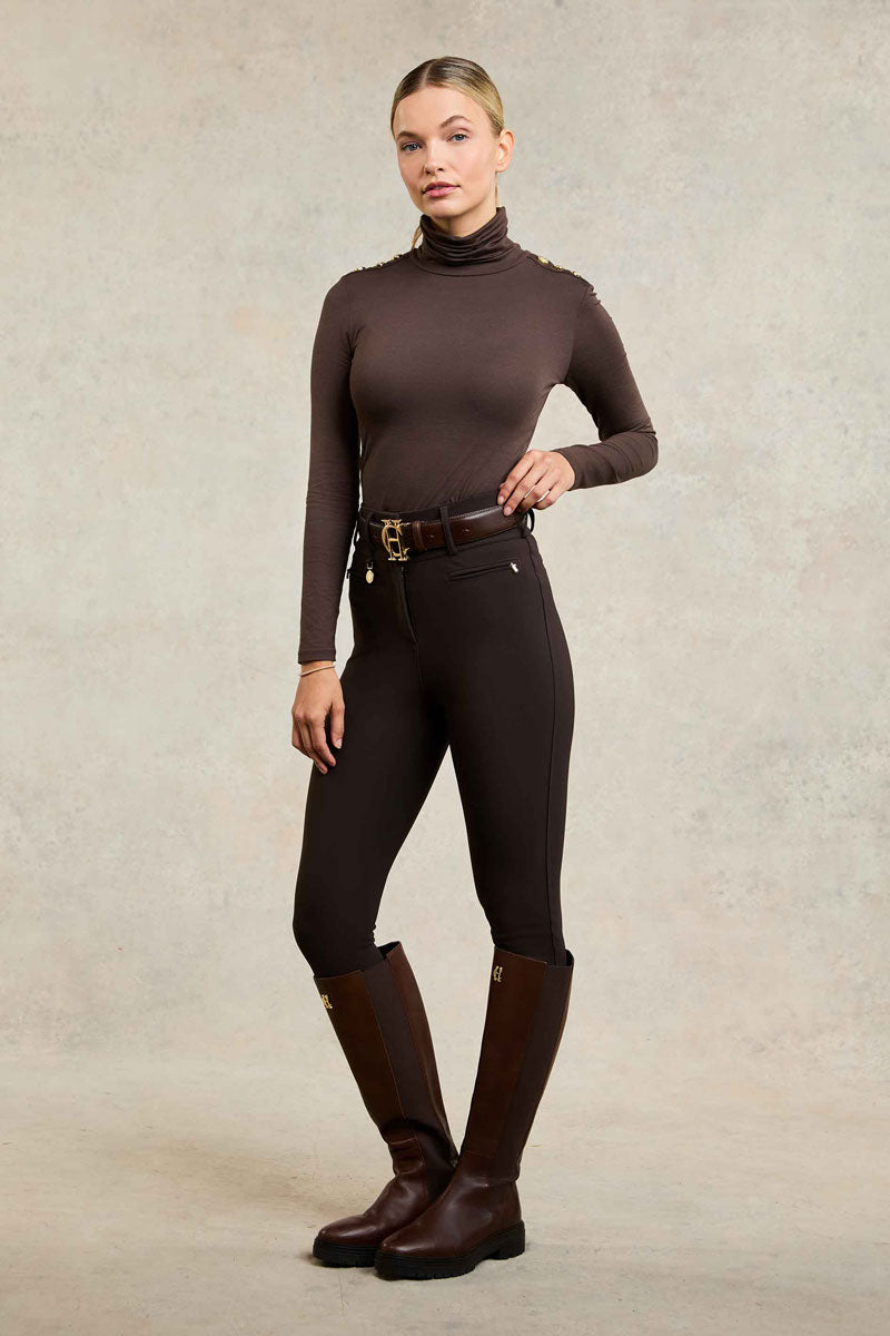 Holland Cooper Contour Trouser Chocolate 