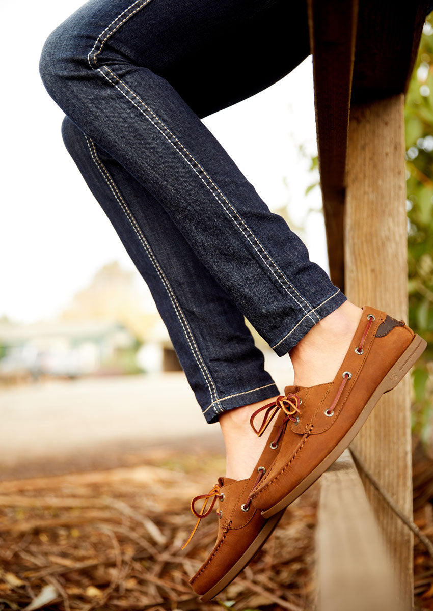 Ariat Antigua Boat Shoe Walnut