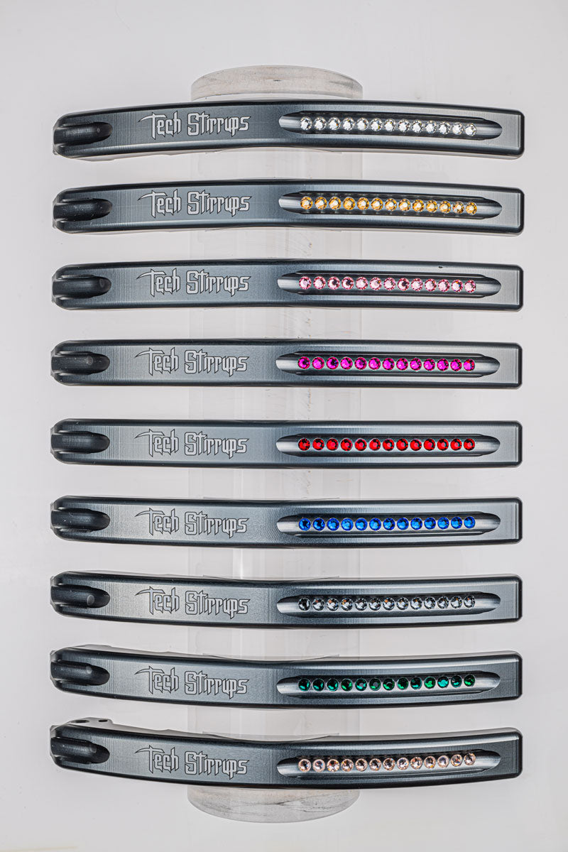 Tech Stirrups Venice Sloped Evo Swarovski Titanium 