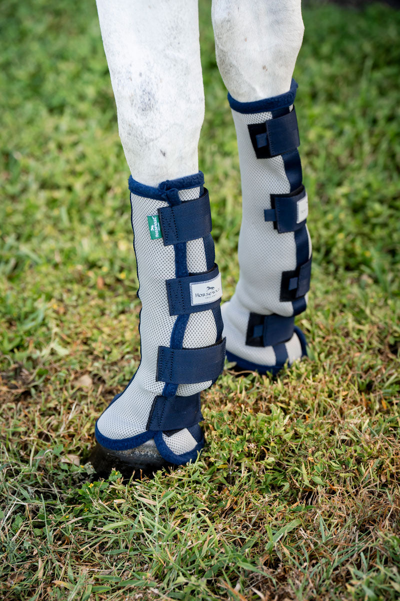 Horseware Fly Boots (Set of 2) Silver & Navy