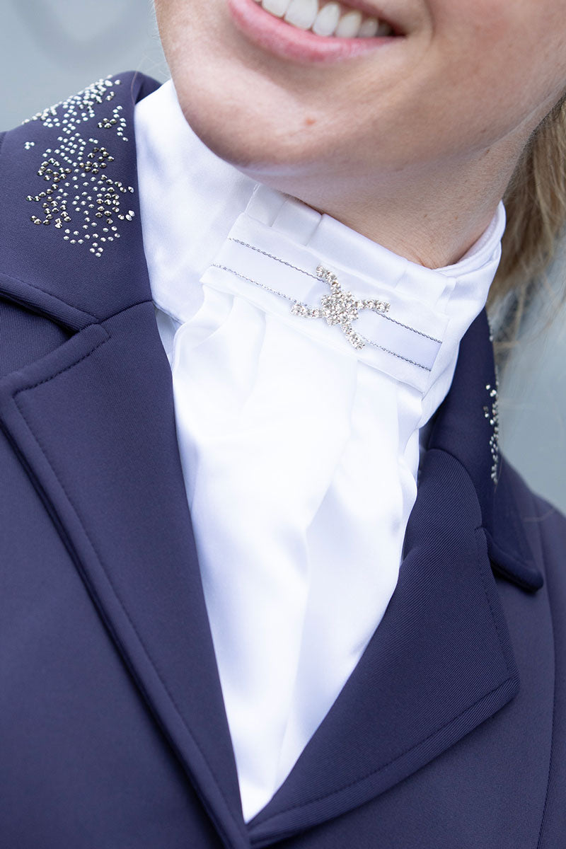 Equetech Amelia Deluxe Ready-Tied Stock White