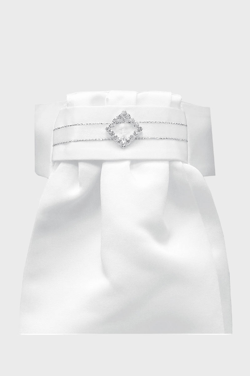 Equetech Diamante Diamond Deluxe Ready Tied Stock White