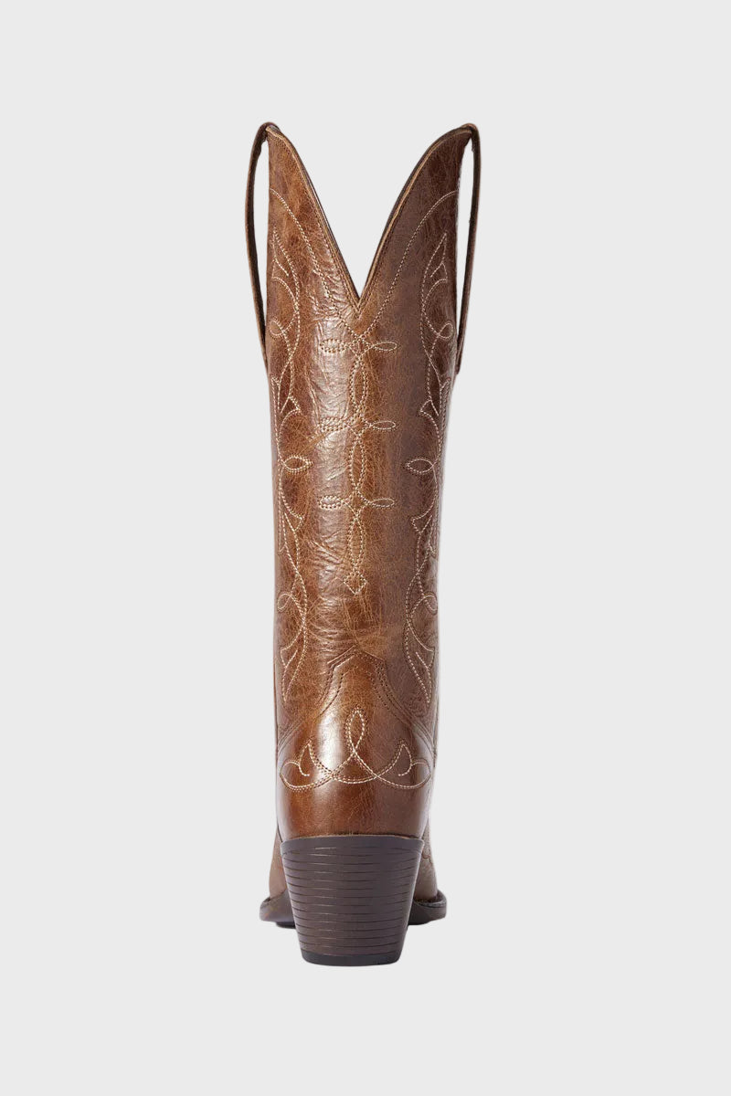 Ariat Heritage D Toe Stretch Fit Western Boot Dark Tan 