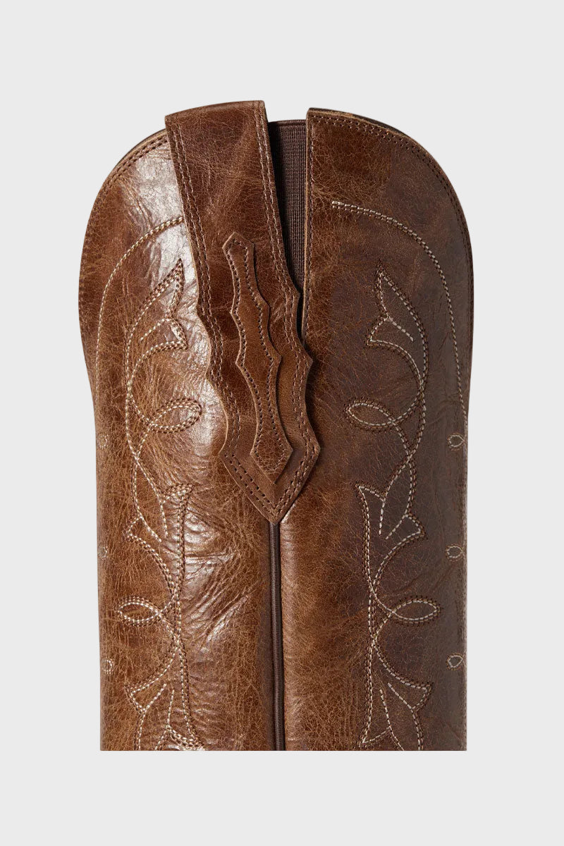 Ariat Heritage D Toe Stretch Fit Western Boot Dark Tan 