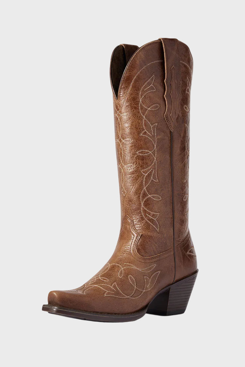 Ariat Heritage D Toe Stretch Fit Western Boot Dark Tan 