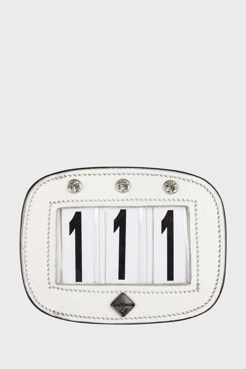 Le Mieux Saddle Pad Number Holder Diamante White