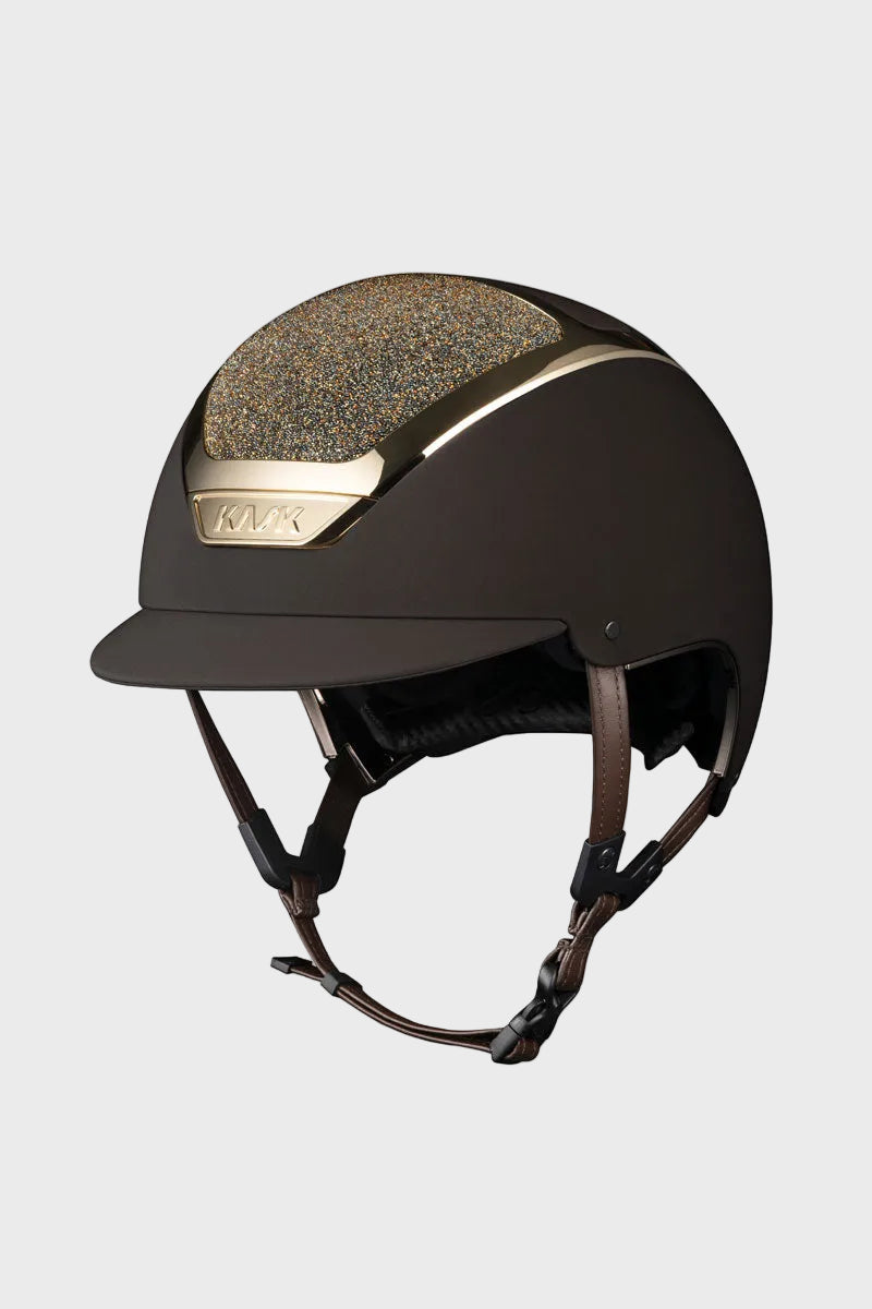 KASK Dogma Chrome II Crystal Carpet Brown/Gold Frame with Aureum Crystals