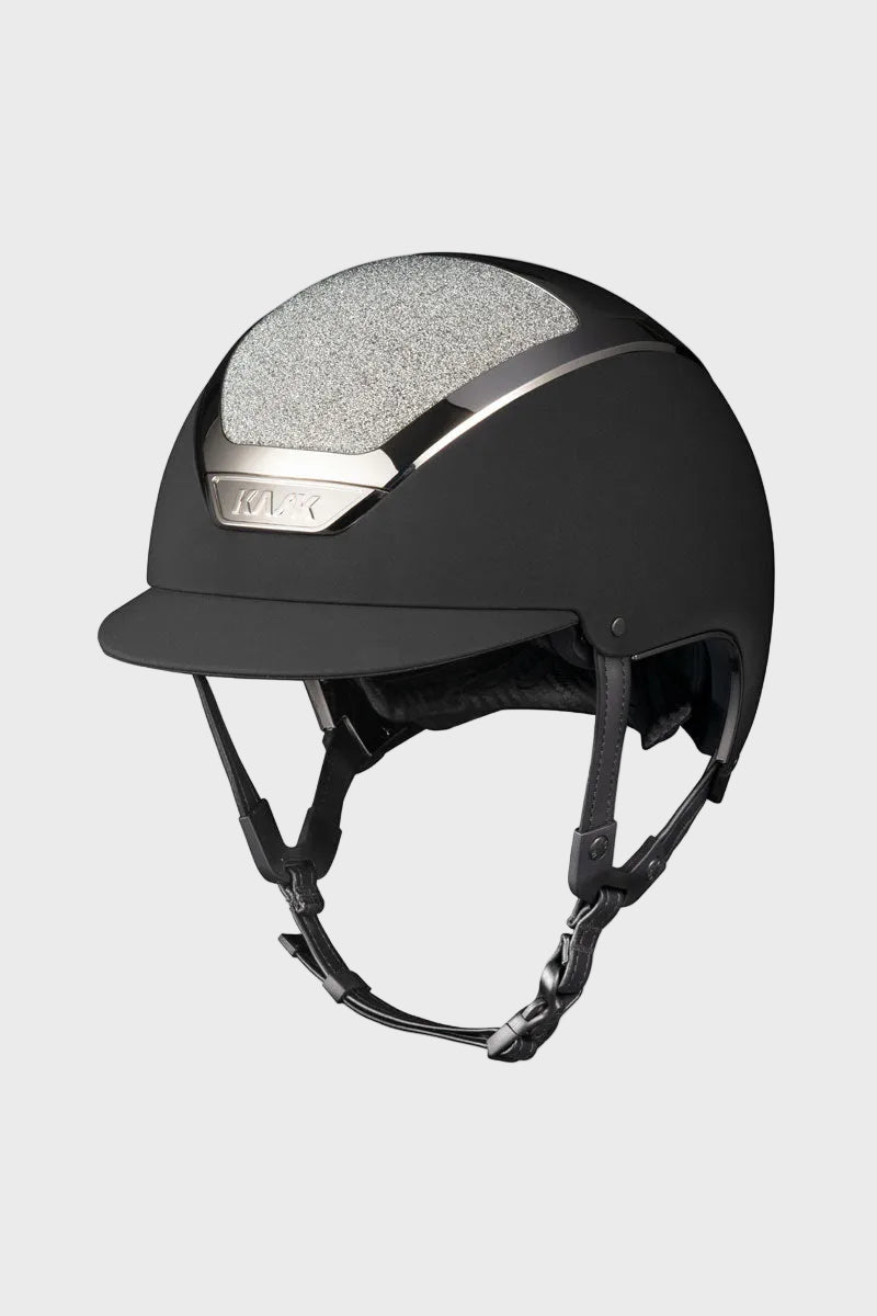 KASK Dogma Chrome II Crystal Carpet Black/Silver Frame with Silver Crystals