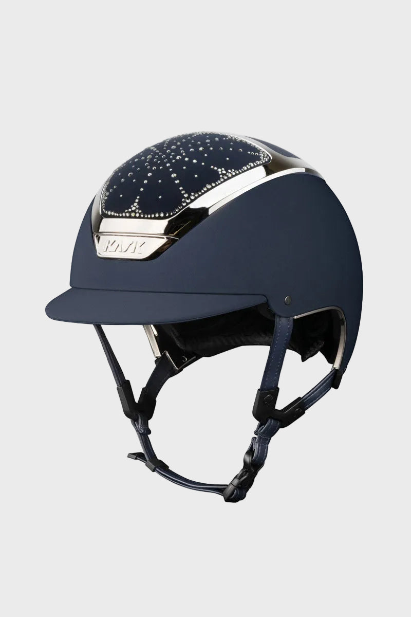 KASK Dogma Pure Shine II Riviera Navy with Silver Frame & Diamond Mix