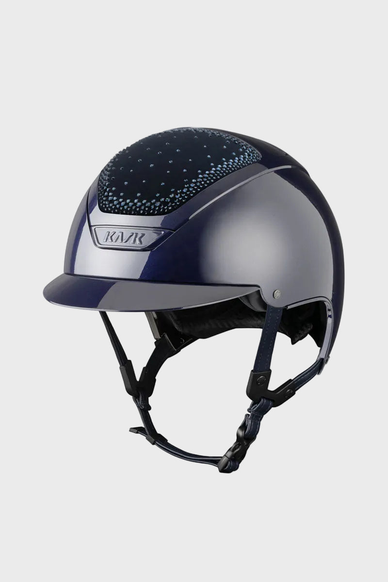 KASK Dogma Pure Shine II In-Out Atlantic Blue with Atlantic Blue Frame & Blue Montana Mix