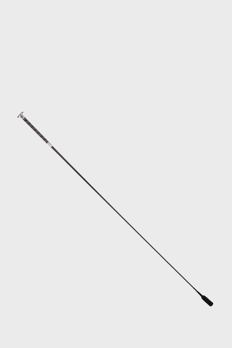 Country Direct Rubber Thread Metal Cap Dressage Whip Black