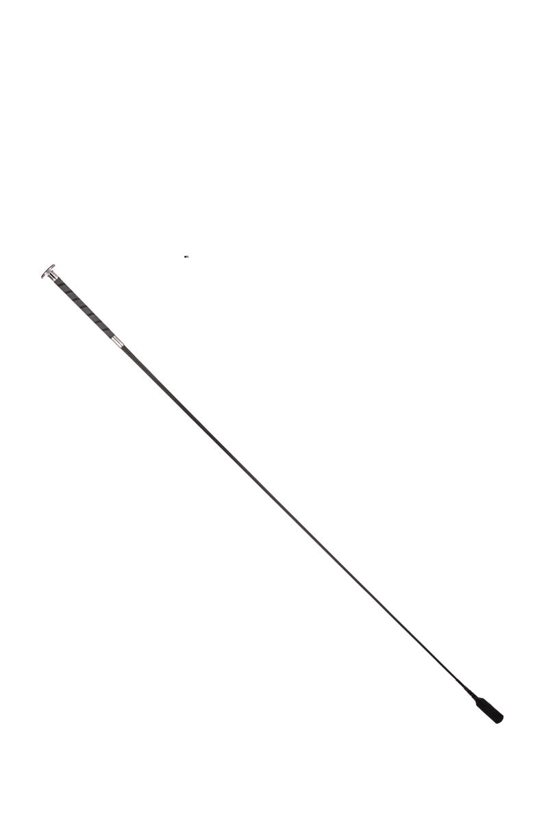 Country Direct Rubber Thread Metal Cap Dressage Whip Black