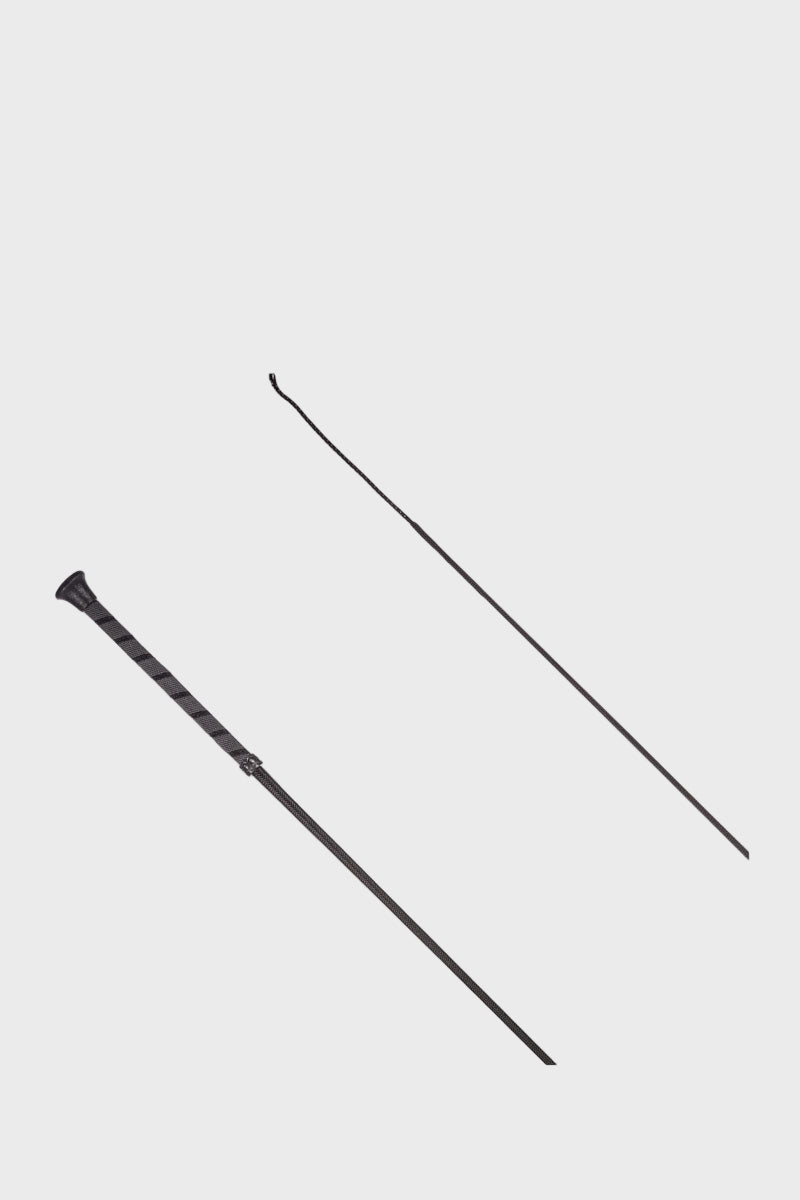 Country Direct Rubber Thread Handle Dressage Whip Black