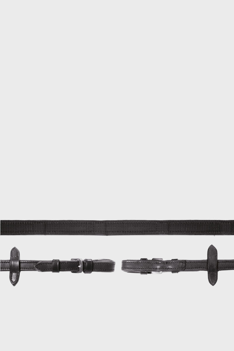 Schockemohle Durasoft Grip Reins Black/Silver