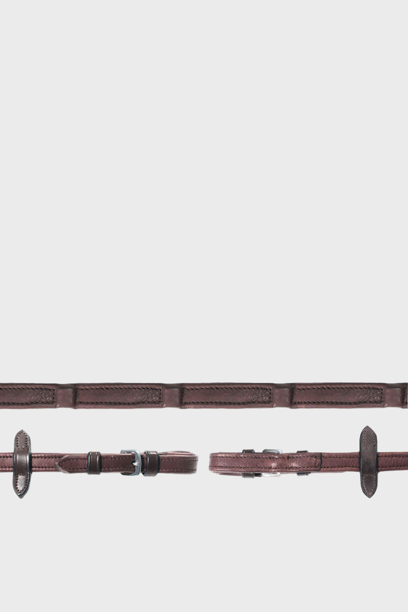 Schockemohle Durasoft Reins Dark Brown/Silver