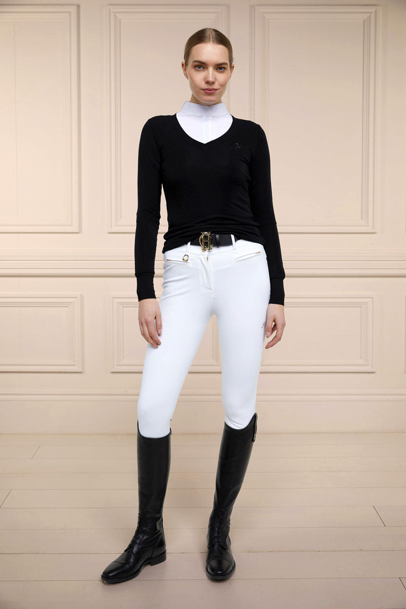 Holland Cooper Soft Touch V-Neck Jumper Black