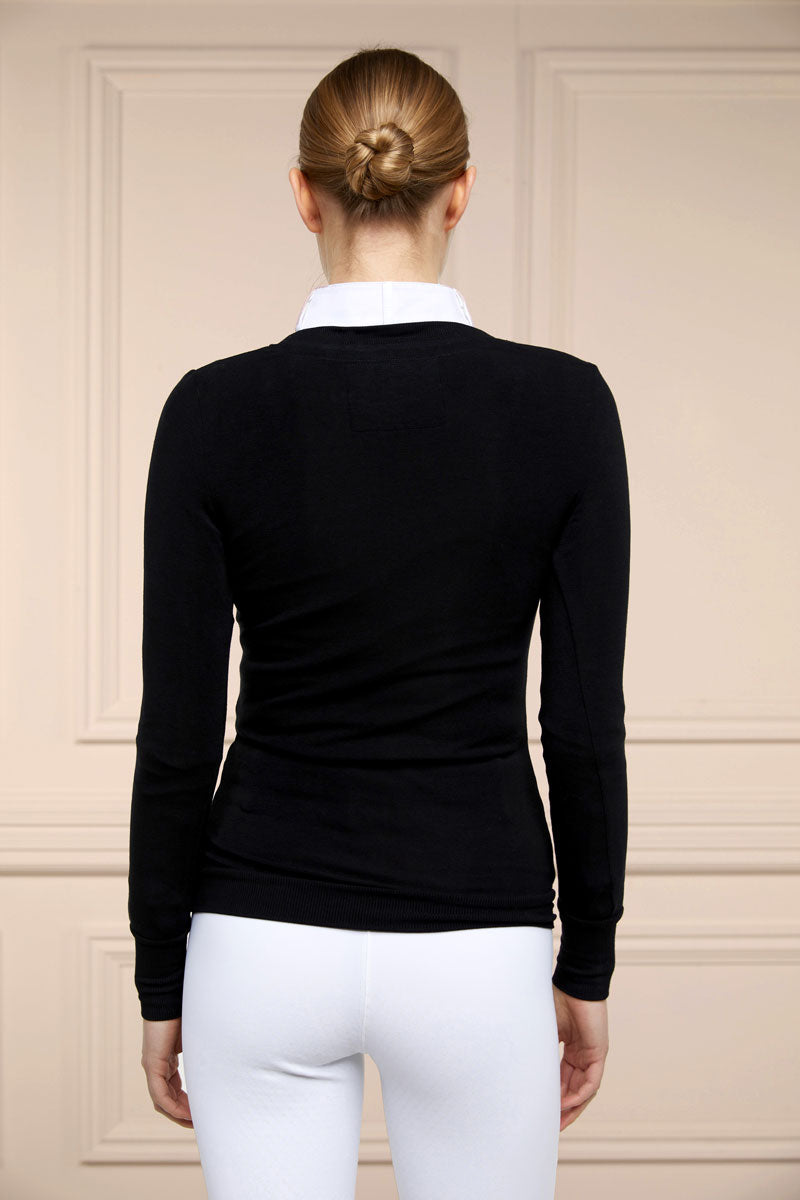 Holland Cooper Soft Touch V-Neck Jumper Black