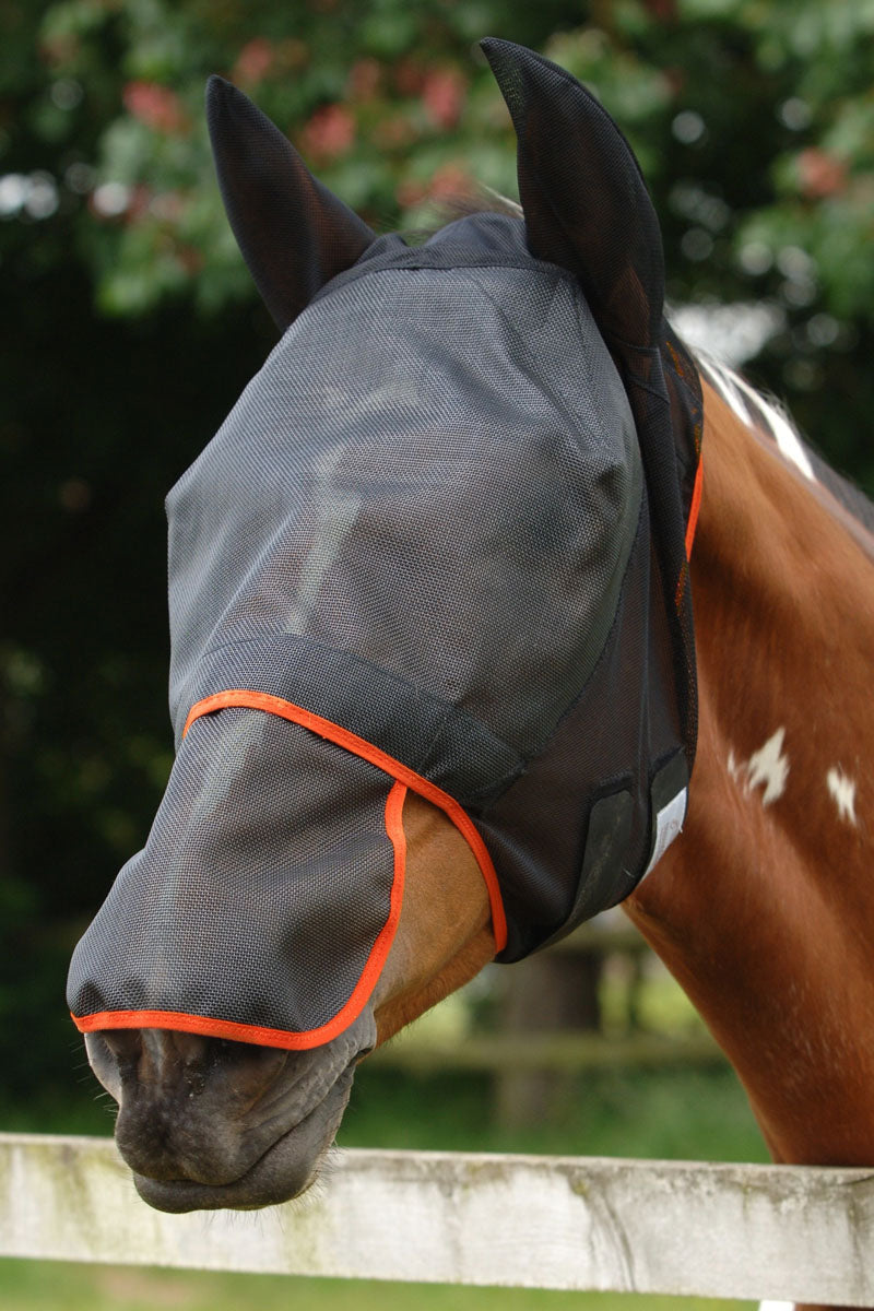 Equilibrium Field Relief Fly Mask Max Black/Orange