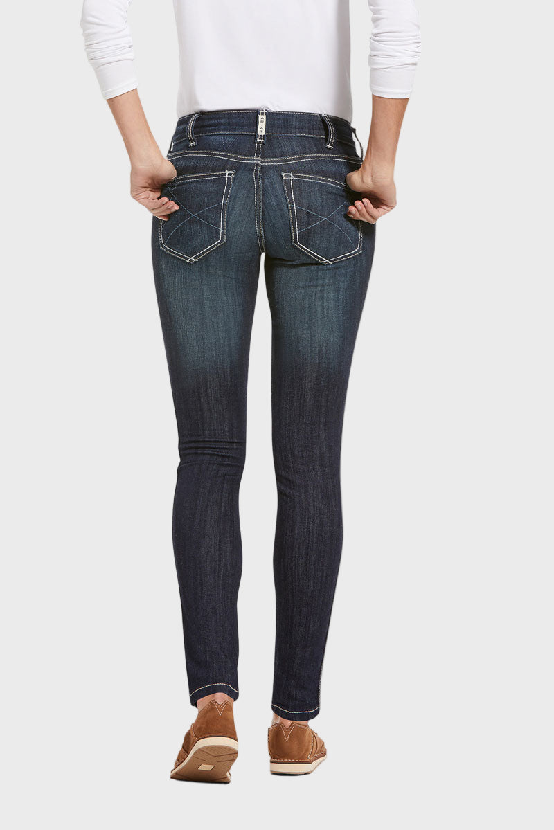 R.E.A.L Mid Rise Outseam Ella Skinny Jean Celestial