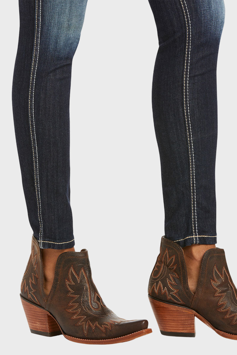 R.E.A.L Mid Rise Outseam Ella Skinny Jean Celestial