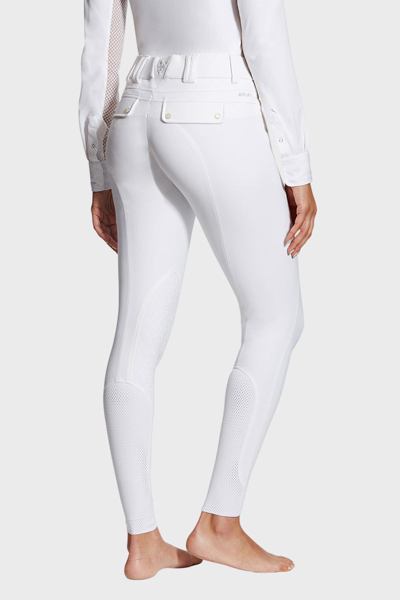 Ariat Women's Tri Factor Grip Knee Patch Breech White