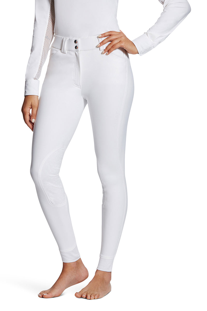 Ariat Women's Tri Factor Grip Knee Patch Breech White