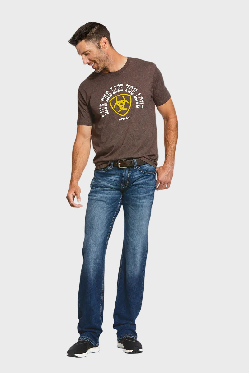Ariat Men's M7 Rocker Stretch Nassau Stackable Straight Leg Jean Summit