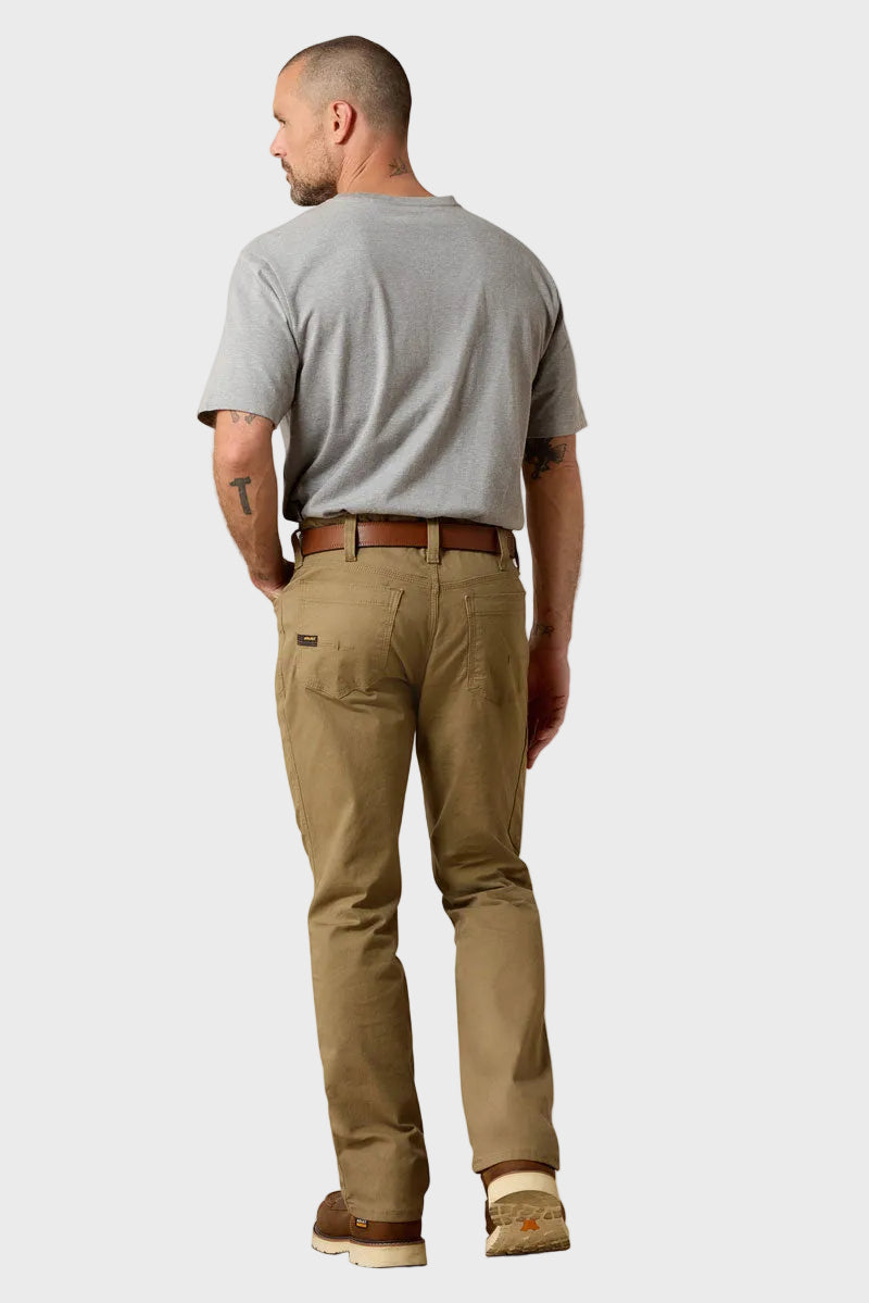 Ariat Rebar M7 Slim DuraStretch Made Tough Straight Trouser Field Khaki 