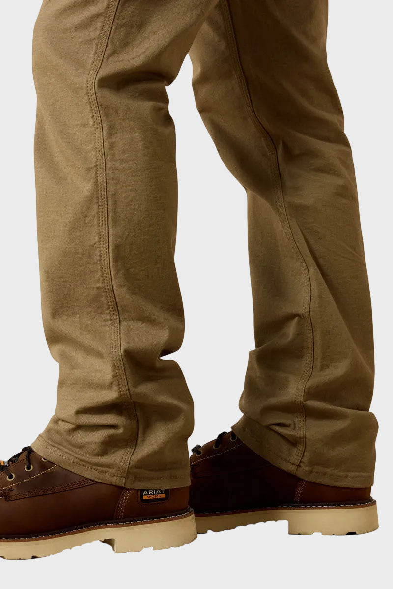 Ariat Rebar M7 Slim DuraStretch Made Tough Straight Trouser Field Khaki 