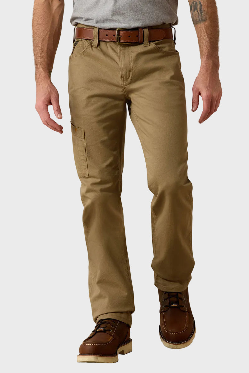 Ariat Rebar M7 Slim DuraStretch Made Tough Straight Trouser Field Khaki 