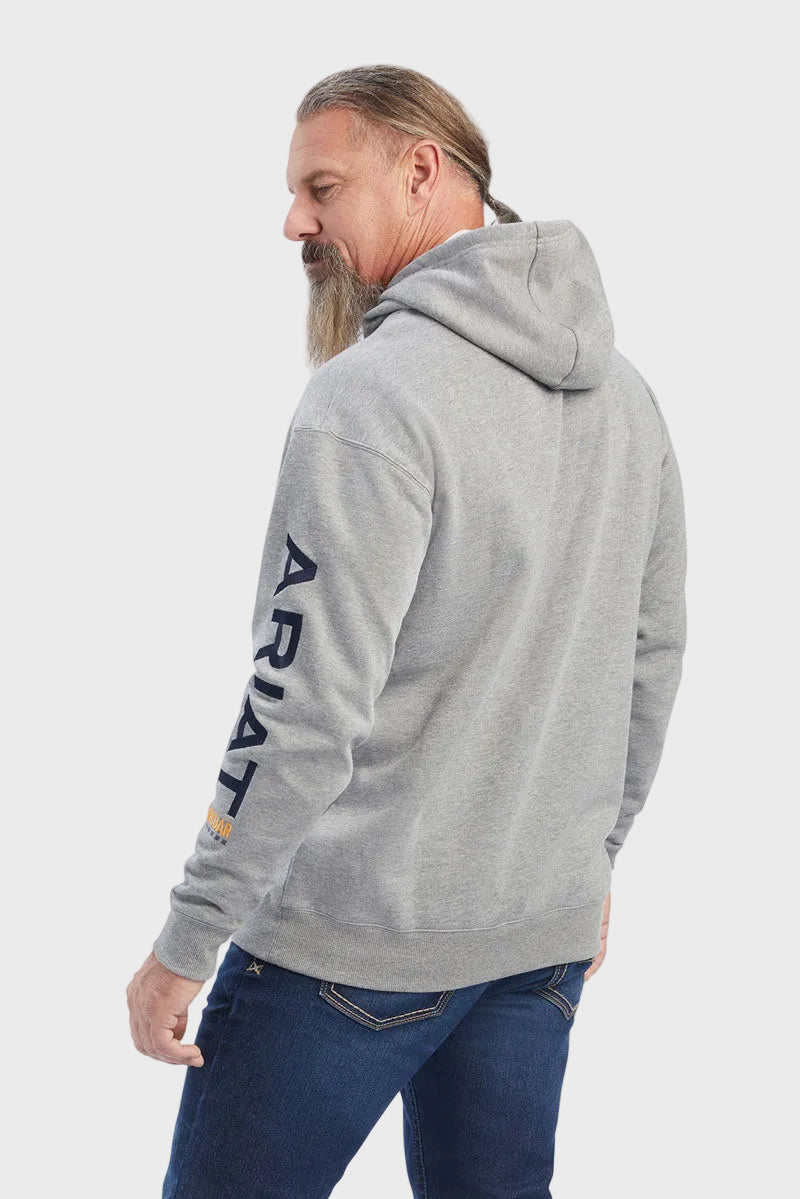Ariat Rebar Graphic Hoodie Heather Grey/Deep Ultramarine