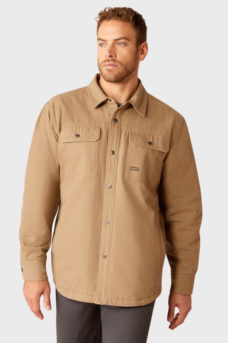 Ariat Men's Rebar Canvas Shirt Khaki