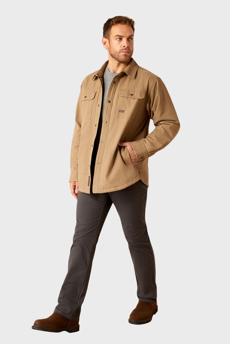 Ariat Men's Rebar Canvas Shirt Khaki
