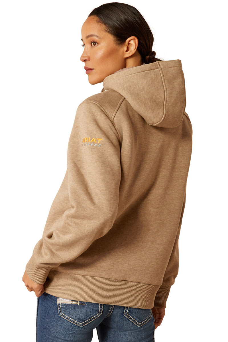 Ariat Rebar All-Weather Sherpa Full Zip Sweatshirt Oatmeal Heather