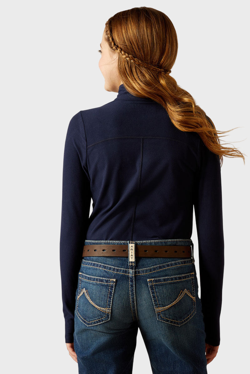 Ariat Junior Lowell 3.0 1/4 Zip Base Layer Navy