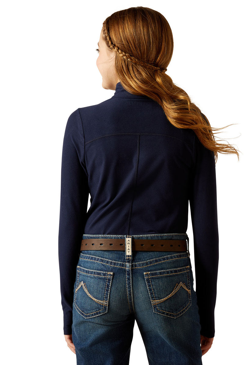 Ariat Junior Lowell 3.0 1/4 Zip Base Layer Navy