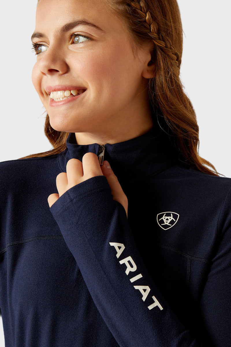 Ariat Junior Lowell 3.0 1/4 Zip Base Layer Navy