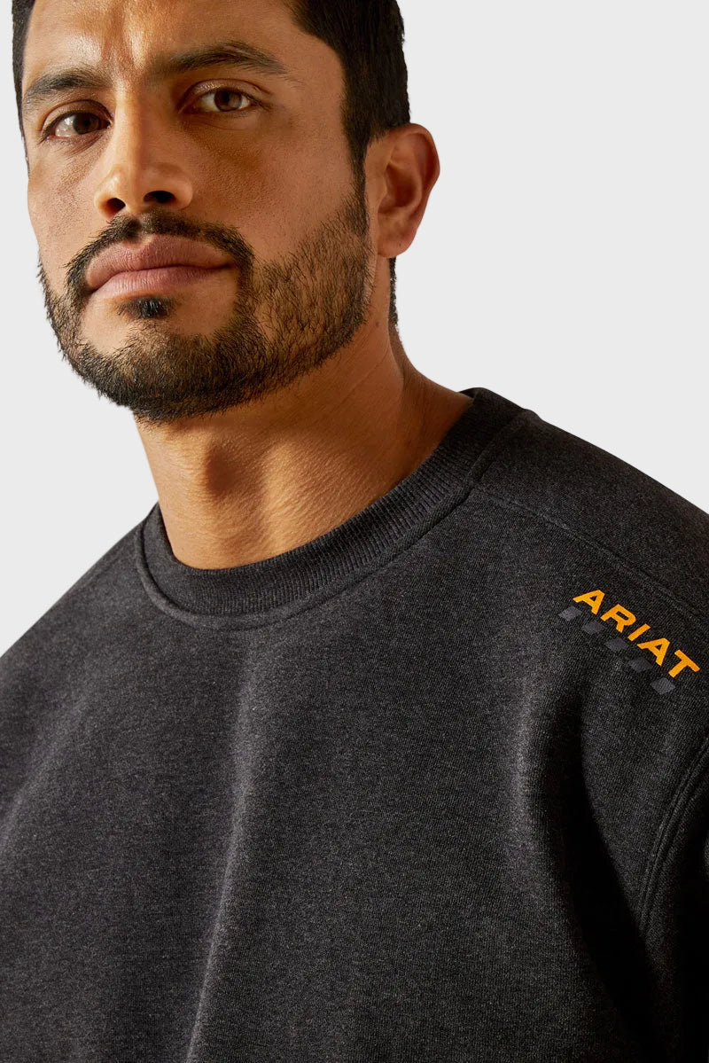 Ariat Men's Rebar Lightweight Sweatshirt Charcoal Heather 