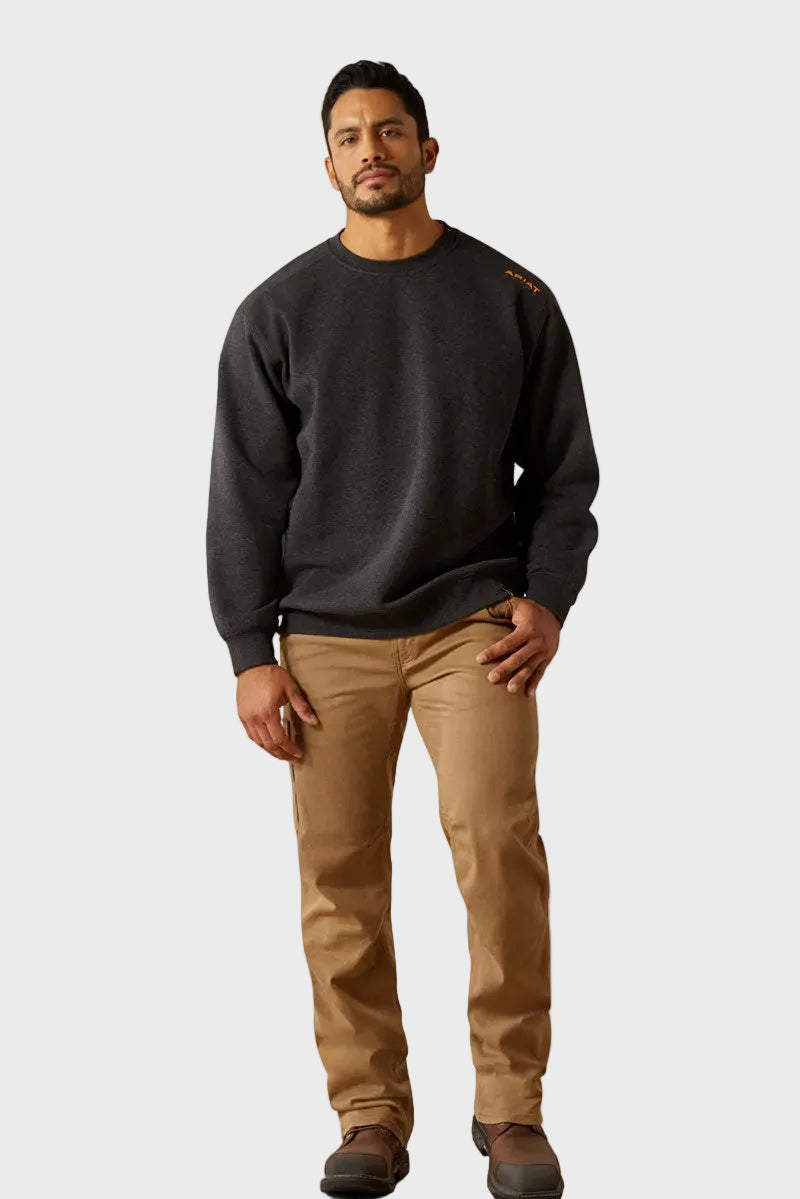 Ariat Men's Rebar Lightweight Sweatshirt Charcoal Heather 