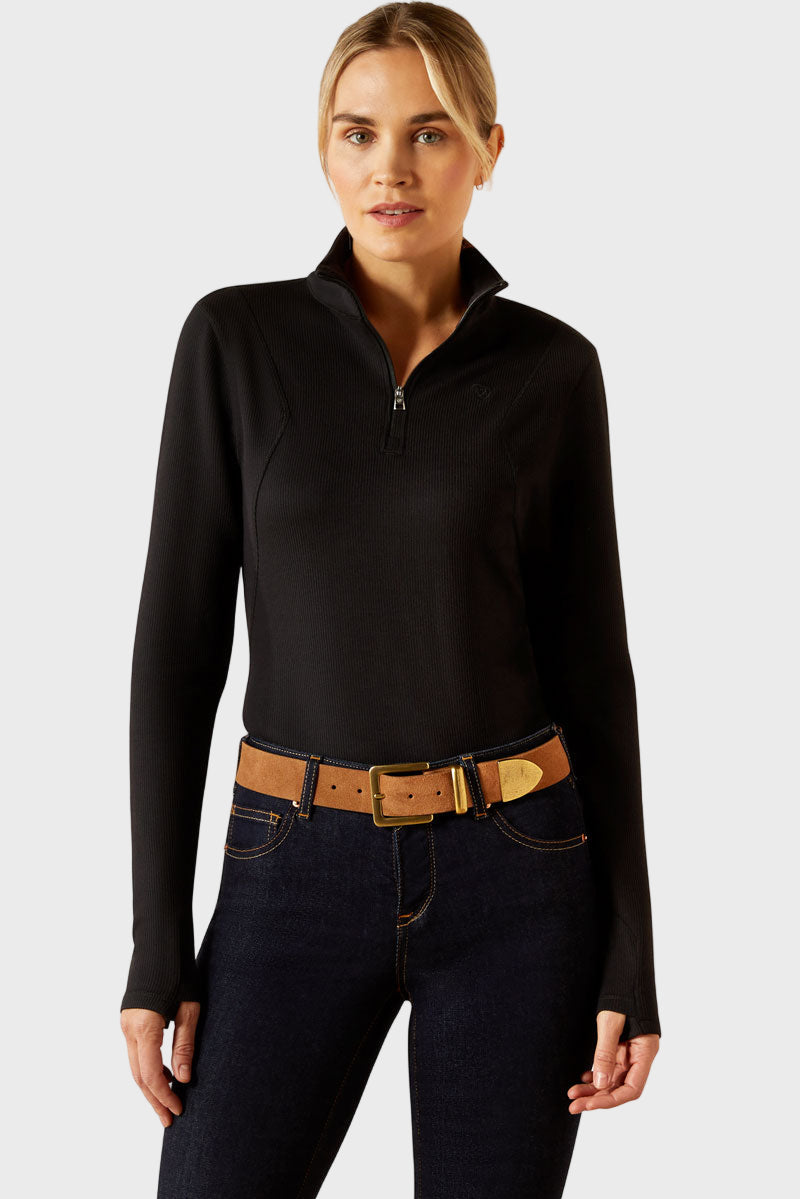 Ariat Lucent 1/4 Zip Base Layer Black