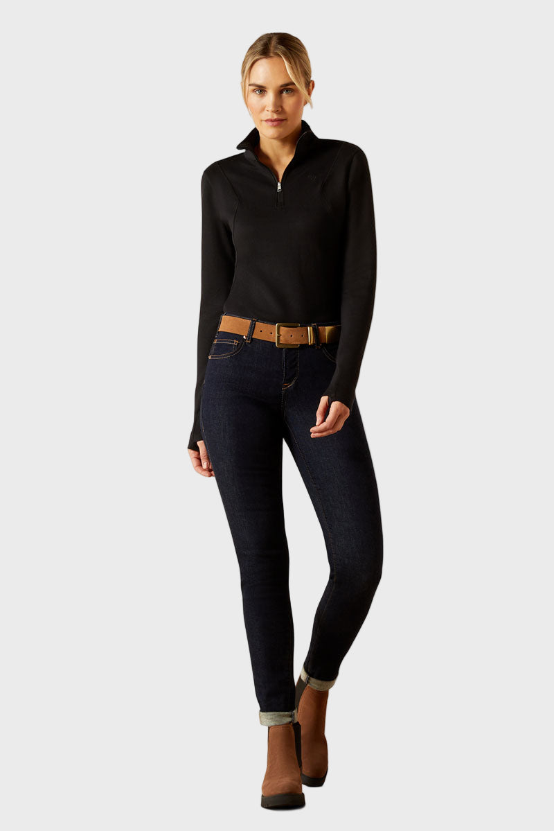 Ariat Lucent 1/4 Zip Base Layer Black