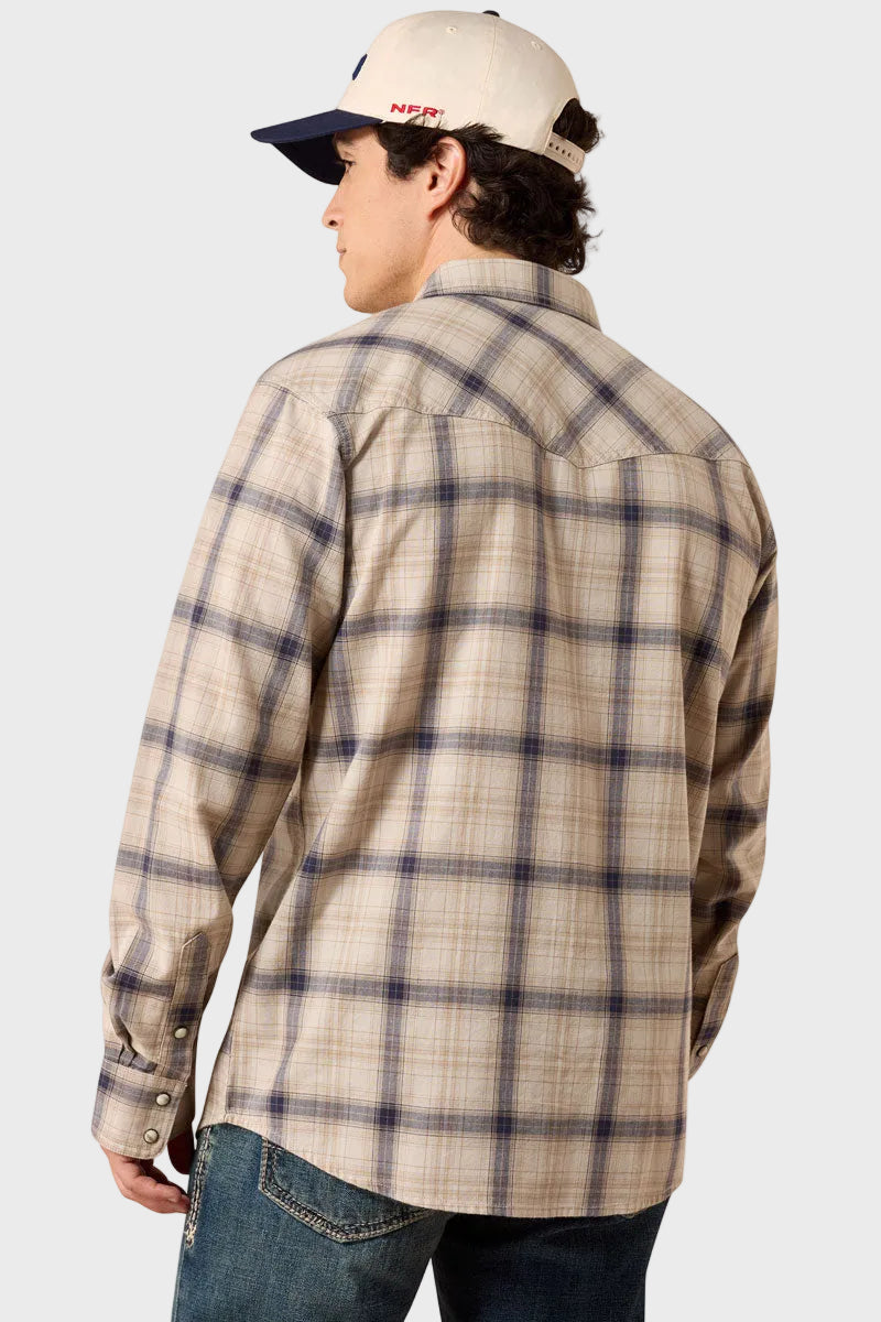 Ariat Men's Retro Hudde Fitted Western Snap Shirt Peyote Plaid 